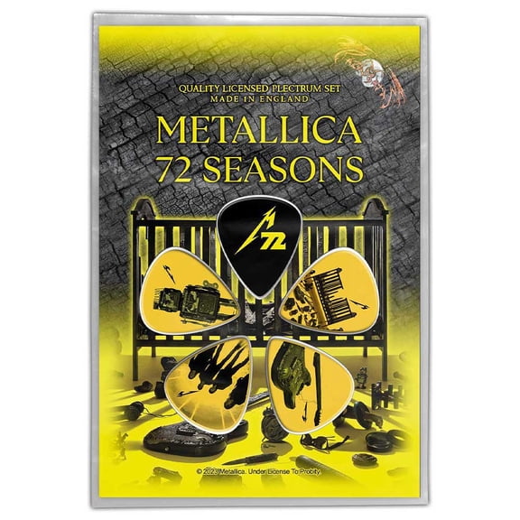 Metallica Guitar Picks 72 Seasons new Official Black 5 pack Plectrum