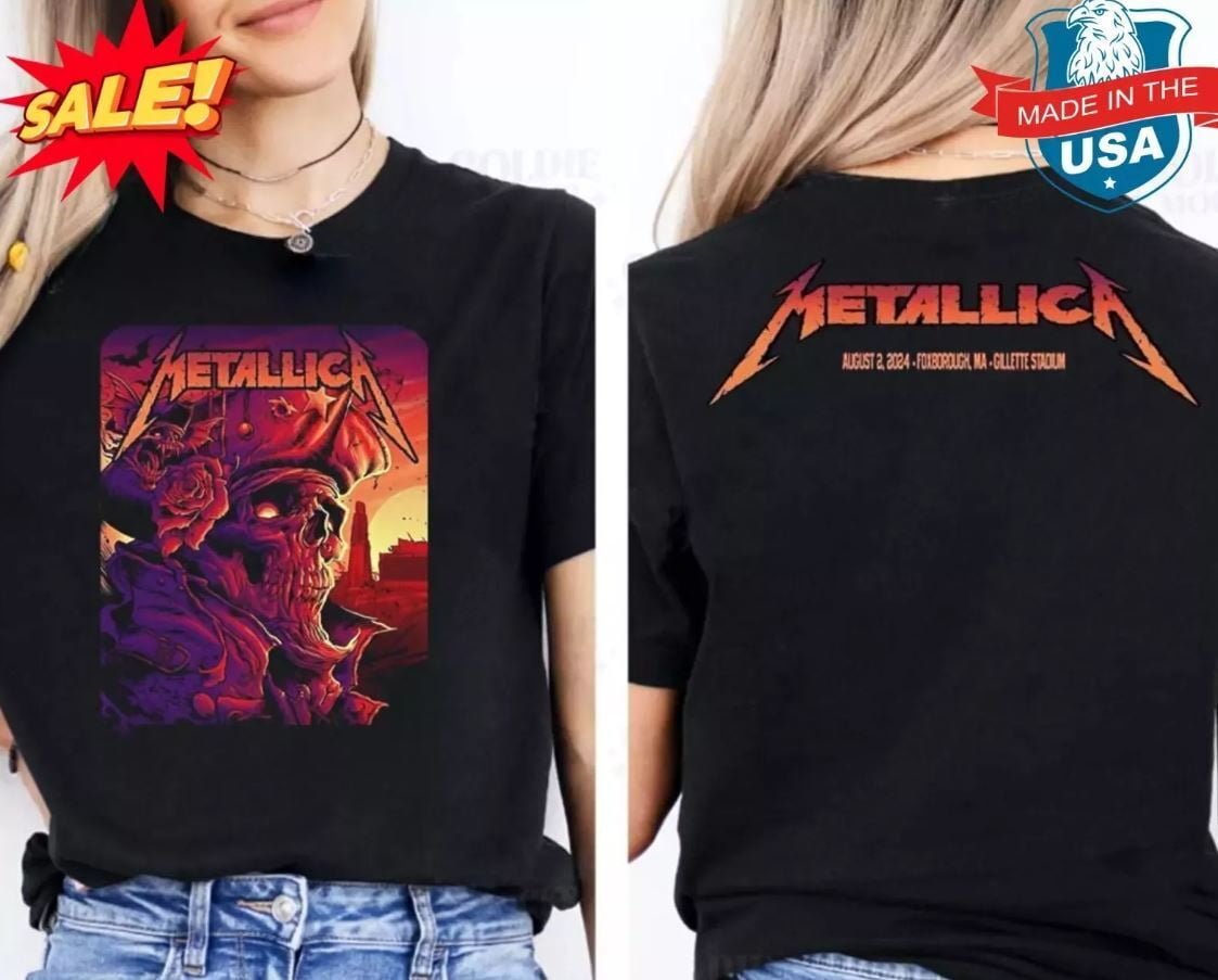 Metallica At Gillette Stadium Foxborough MA 2024 M72 World Tour T Shirt