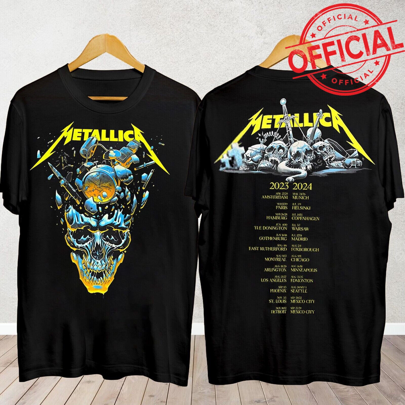 Metallica M72 Tour T Shirt 72 Seasons Cover Album Band Logo New