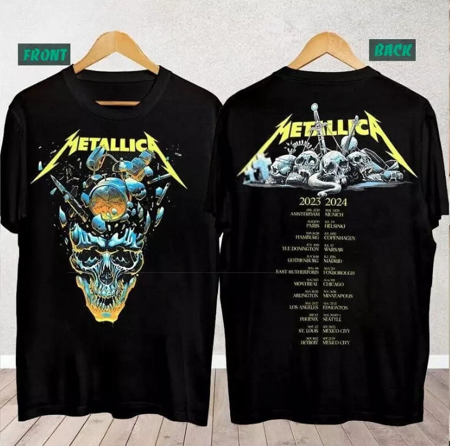 Metallica Band Metal Tour 20232024 M72 Tour Music Event TShirt