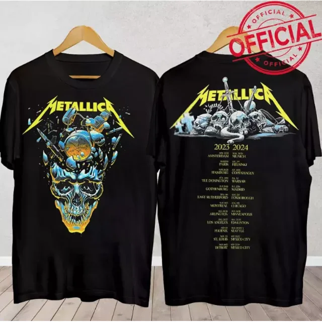Metallica Band Metal Tour 2023 2024 M72 Tour Music Event TShirt