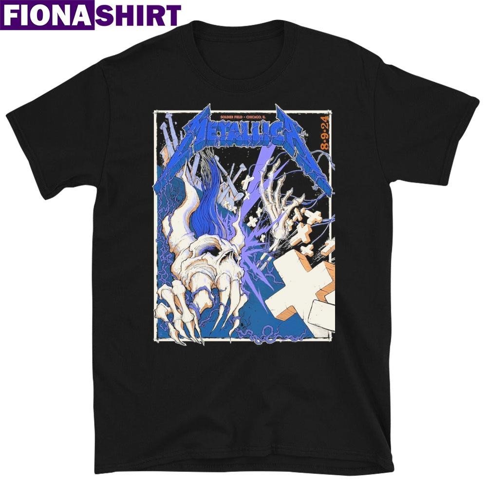 Metallica Chicago Il Aug 9 2024 Soldier Field Shirt
