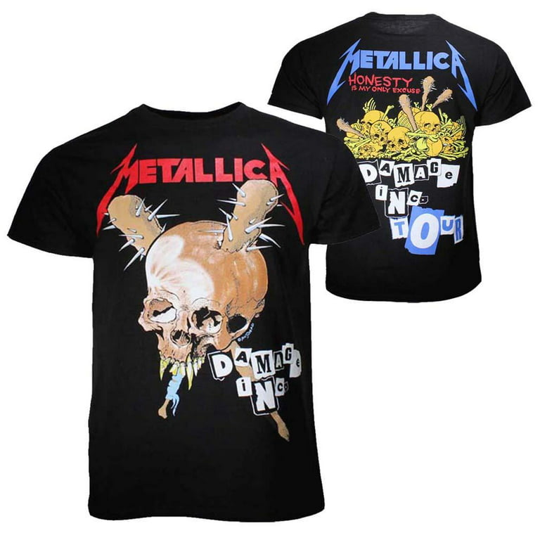 Håbefuld Med det samme Ud Metallica Damage Inc. Tour T-Shirt - Walmart.com