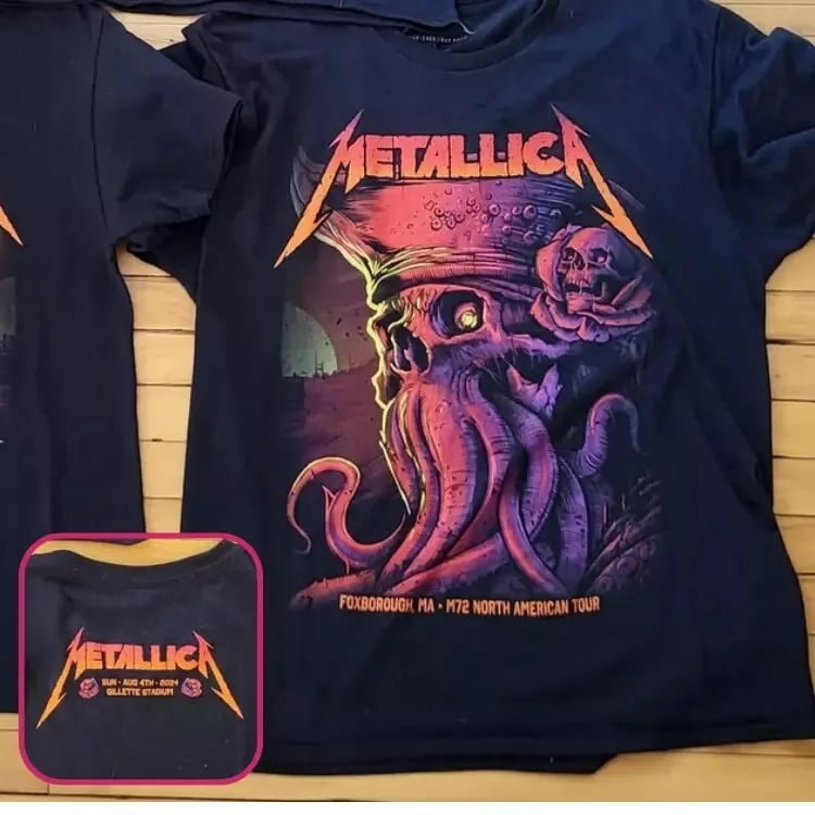 Metallica Foxborough MA Day 2 At Gillette Stadium 2024 M72 World Tour T ...