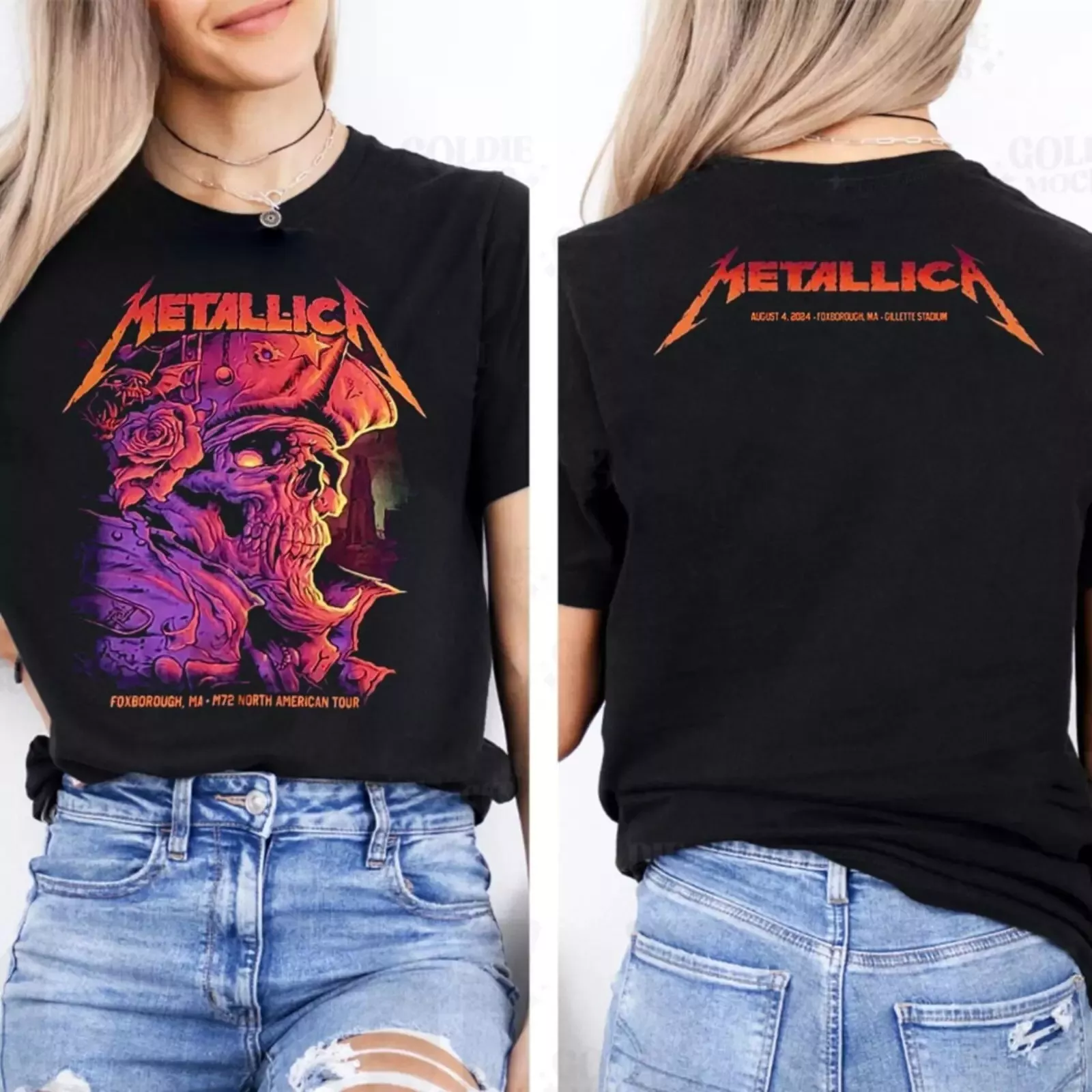 Metallica Foxborough Ma At Gillette Stadium 2024 M72 World Tour Shirt