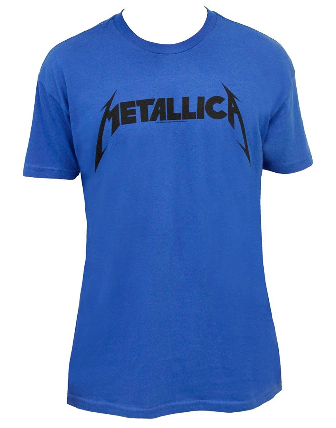 metallica logo blue t-shirt