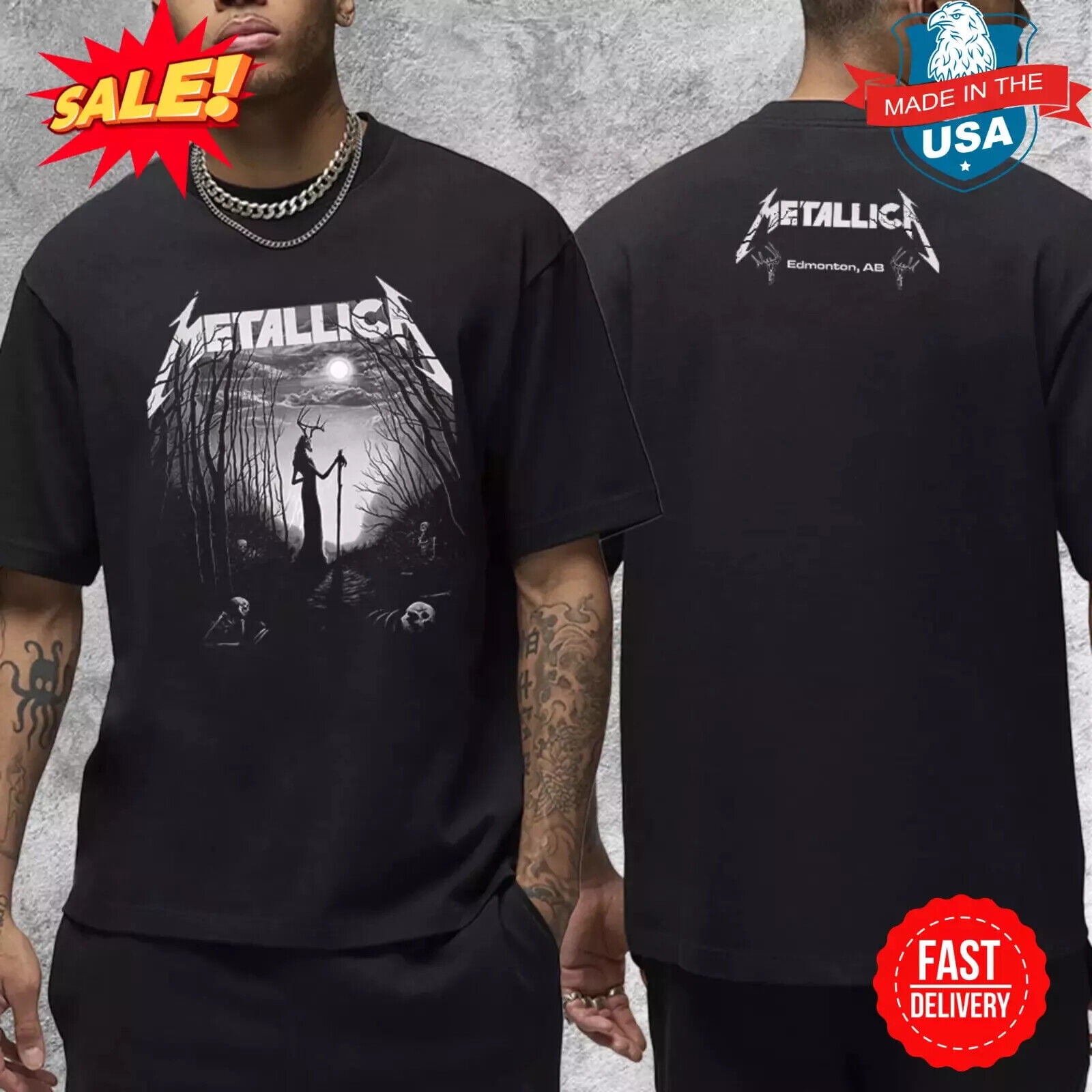 Metallica M72 North America Tour 2024 Stadium Shirt 2325 augt 2024