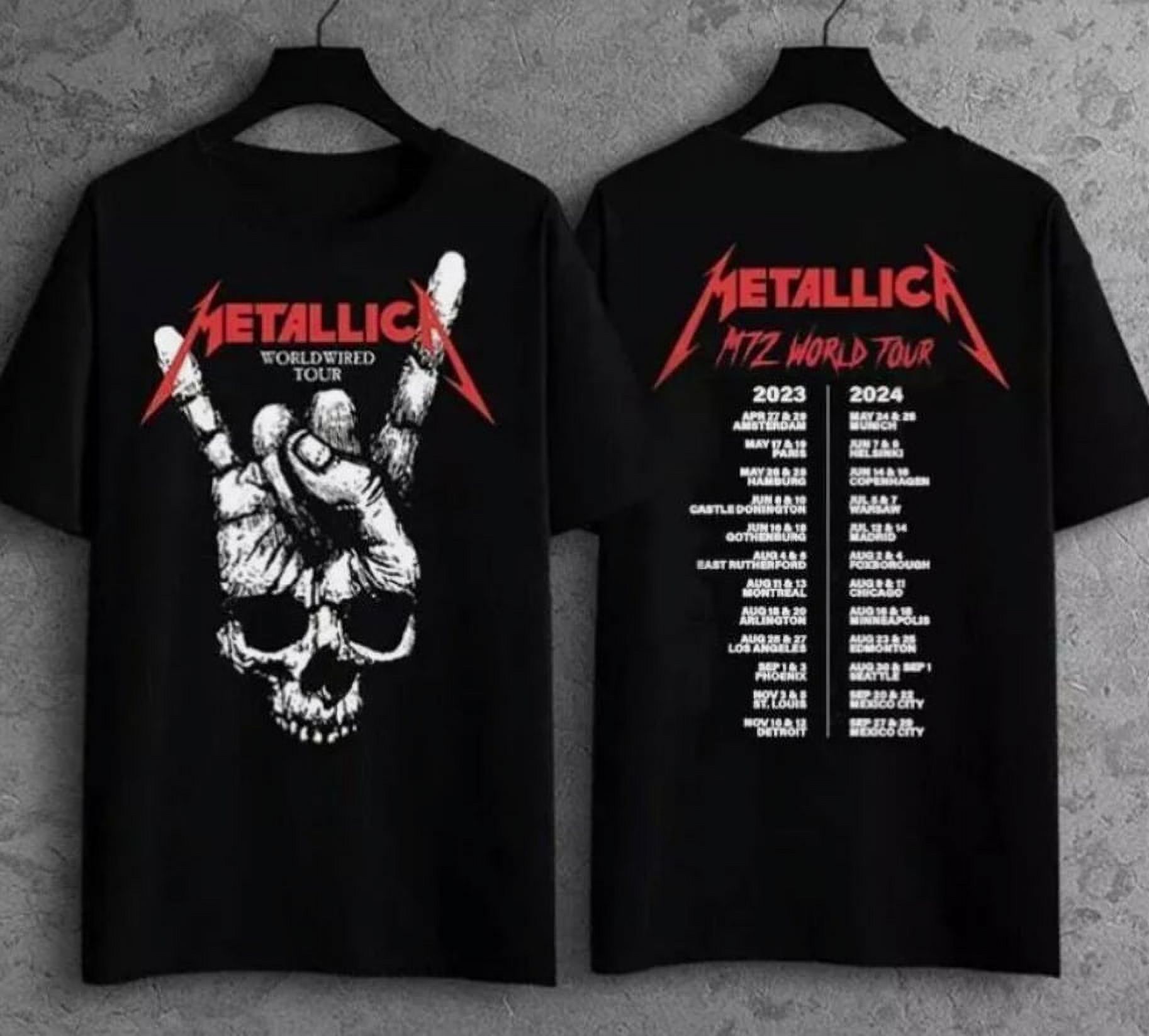 Metallica M72 World Tour 2023 2024 Tshirt