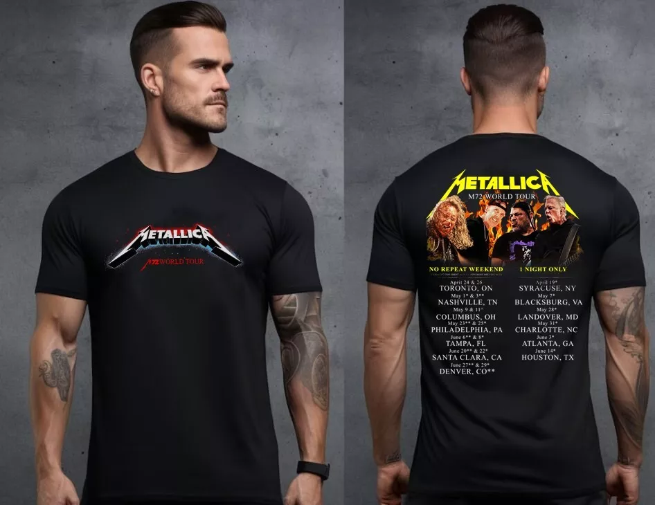 Metallica M72 World Tour Schedule Extends music rock 2025 TShirt