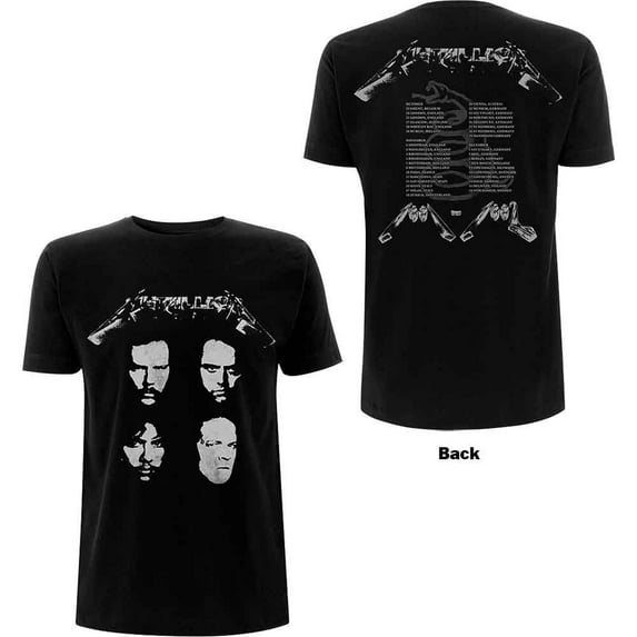 Metallica Men's 4 Faces T-Shirt Large | Officially Licensed Merchandise