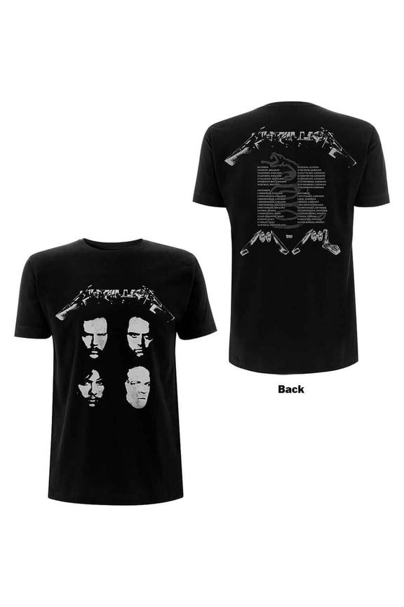 Metallica Men's 4 Faces T-Shirt Small | Officially Licensed Merchandise