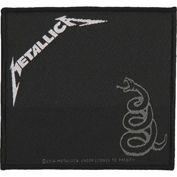 Metallica Men's Black Album Woven Patch Black