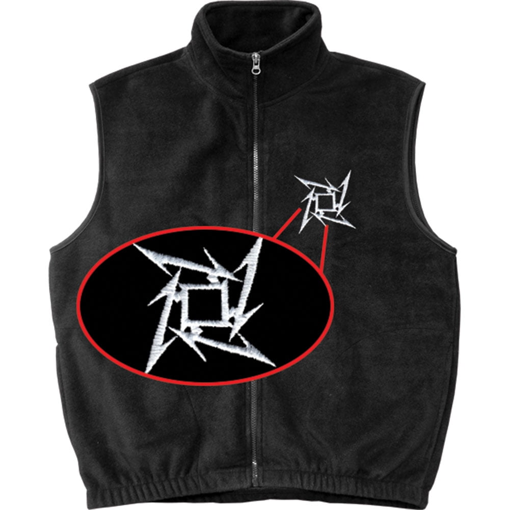 Metallica Men's Embroidered Logo Vest Large Black - Walmart.com