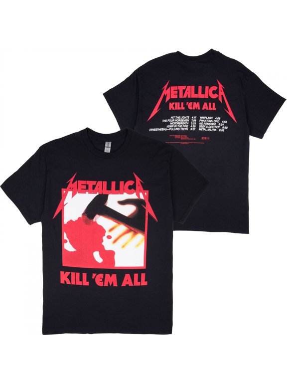 Metallica Men's Kill 'Em All Tracks T-Shirt Small | Officially Licensed Merchandise