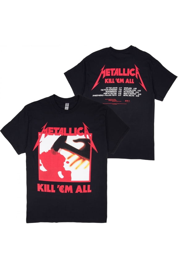 Metallica Men's Kill 'Em All Tracks T-Shirt Small | Officially Licensed Merchandise