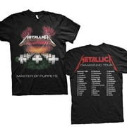 Metallica Men's Master of Puppets European Tour '86. (Back Print) Slim Fit T-shirt X-Large Black
