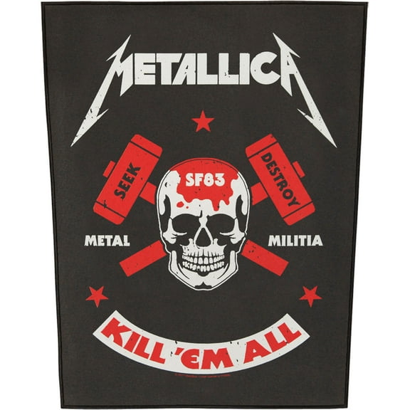 Men's Metallica Metal Militia Back Patch Black