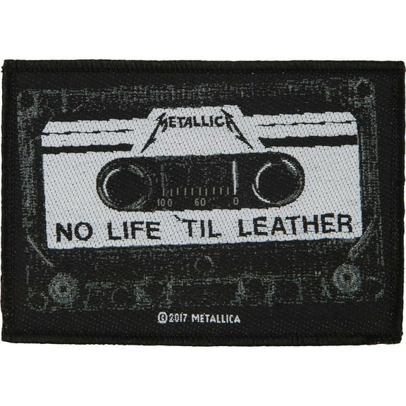 Metallica Men's No Life 'Til Leather Woven Patch Black
