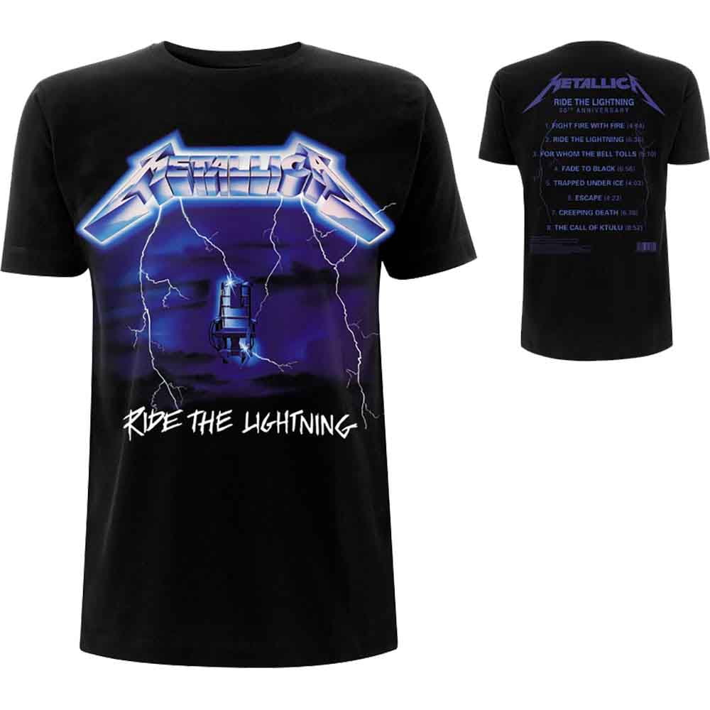 Metallica Men's Ride The Lightning Tracks T-Shirt X-Large | Officially ...