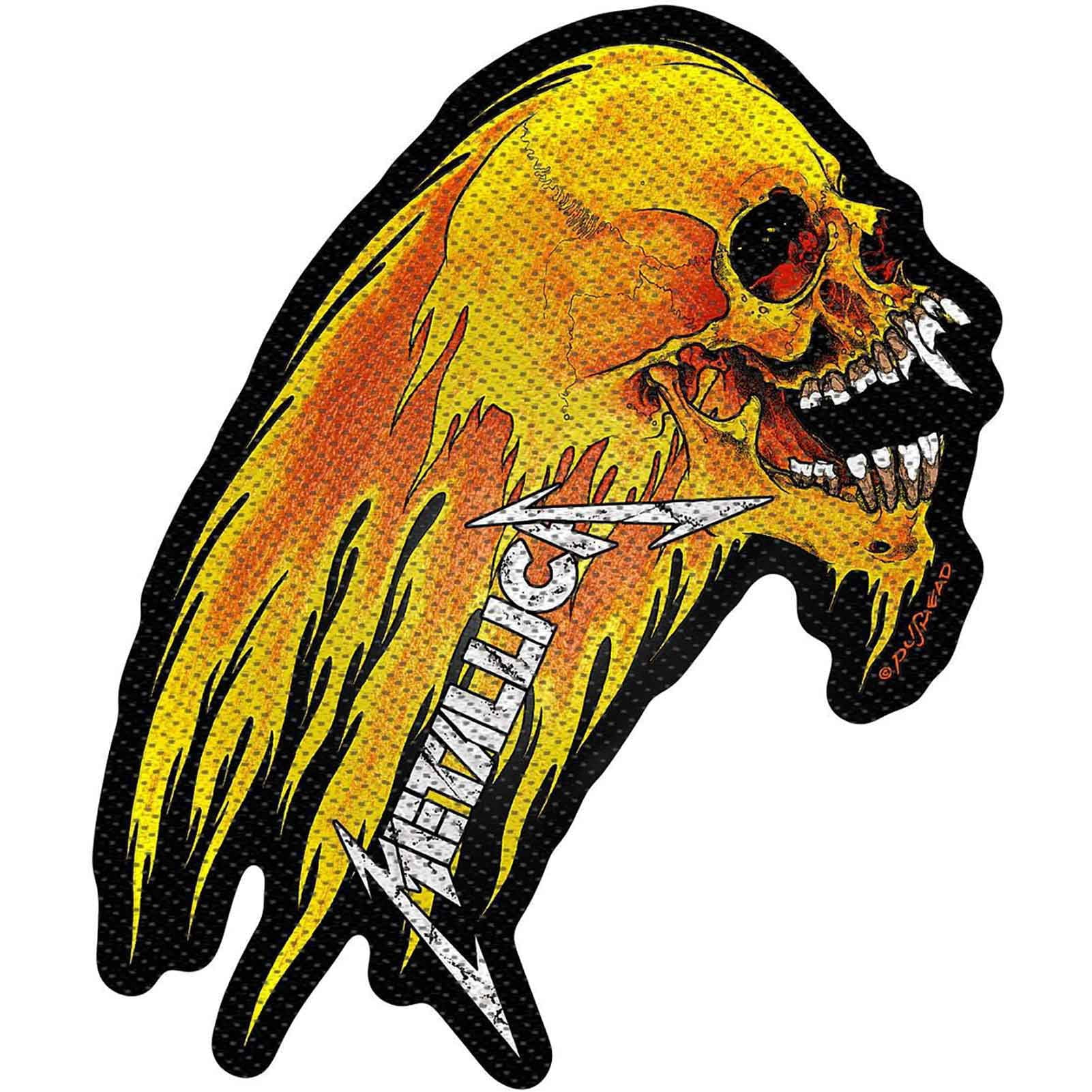 Metallica Patch Flaming Skull Band Logo new Official woven sew on