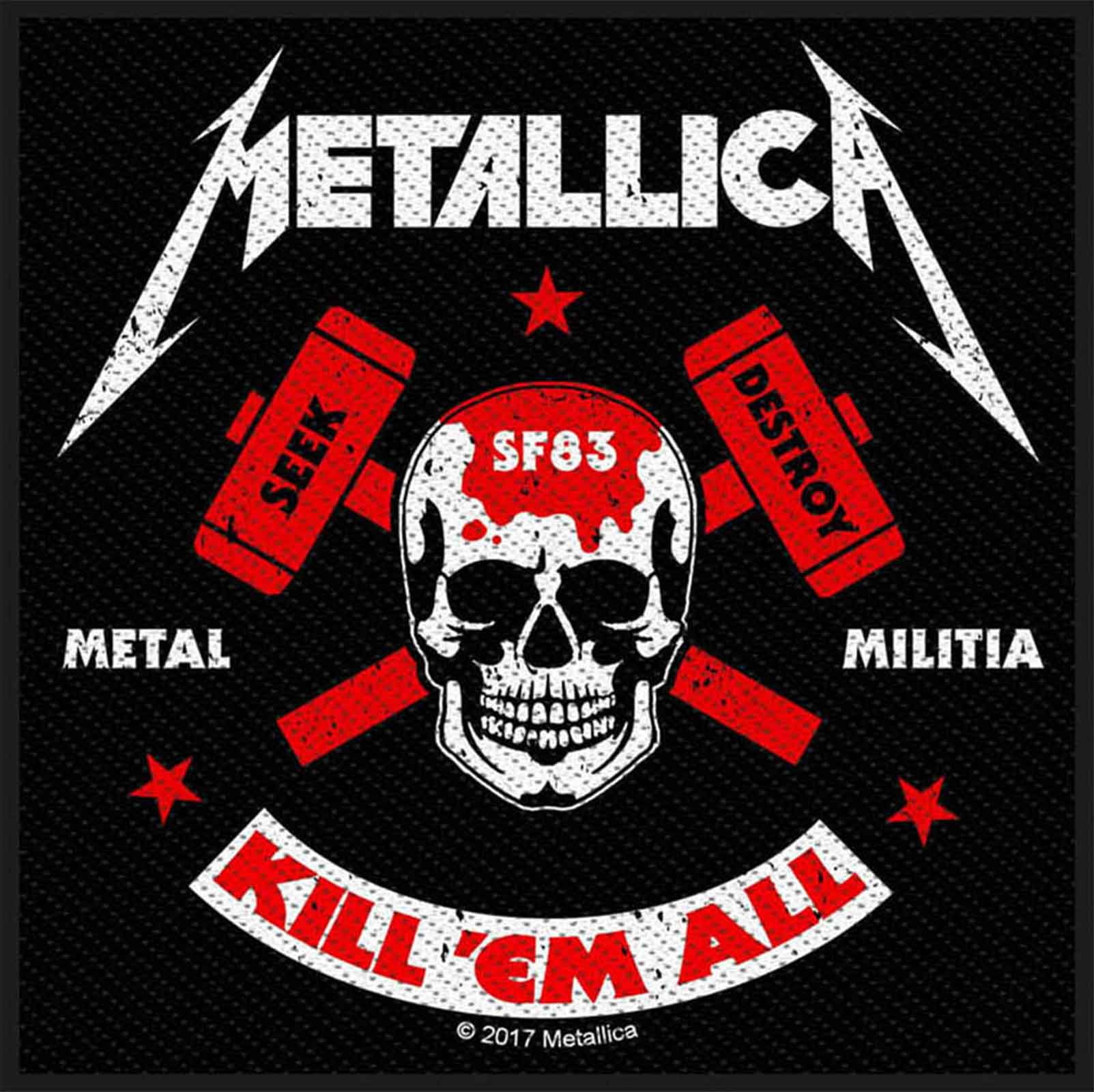 Metallica Patch Kill em All Metal Militia Band Logo new Official woven sew  on 