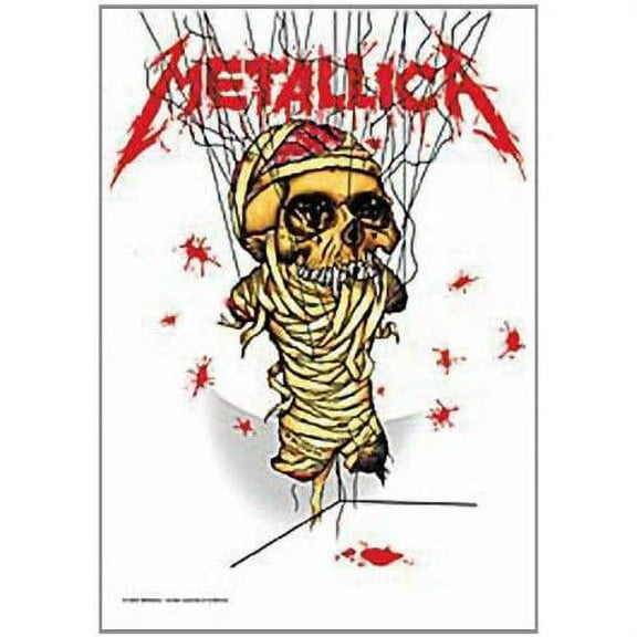 Metallica Poster Flag One Justice For All Skull Tapestry Cloth Fabric Wall Banner 30" x 40"