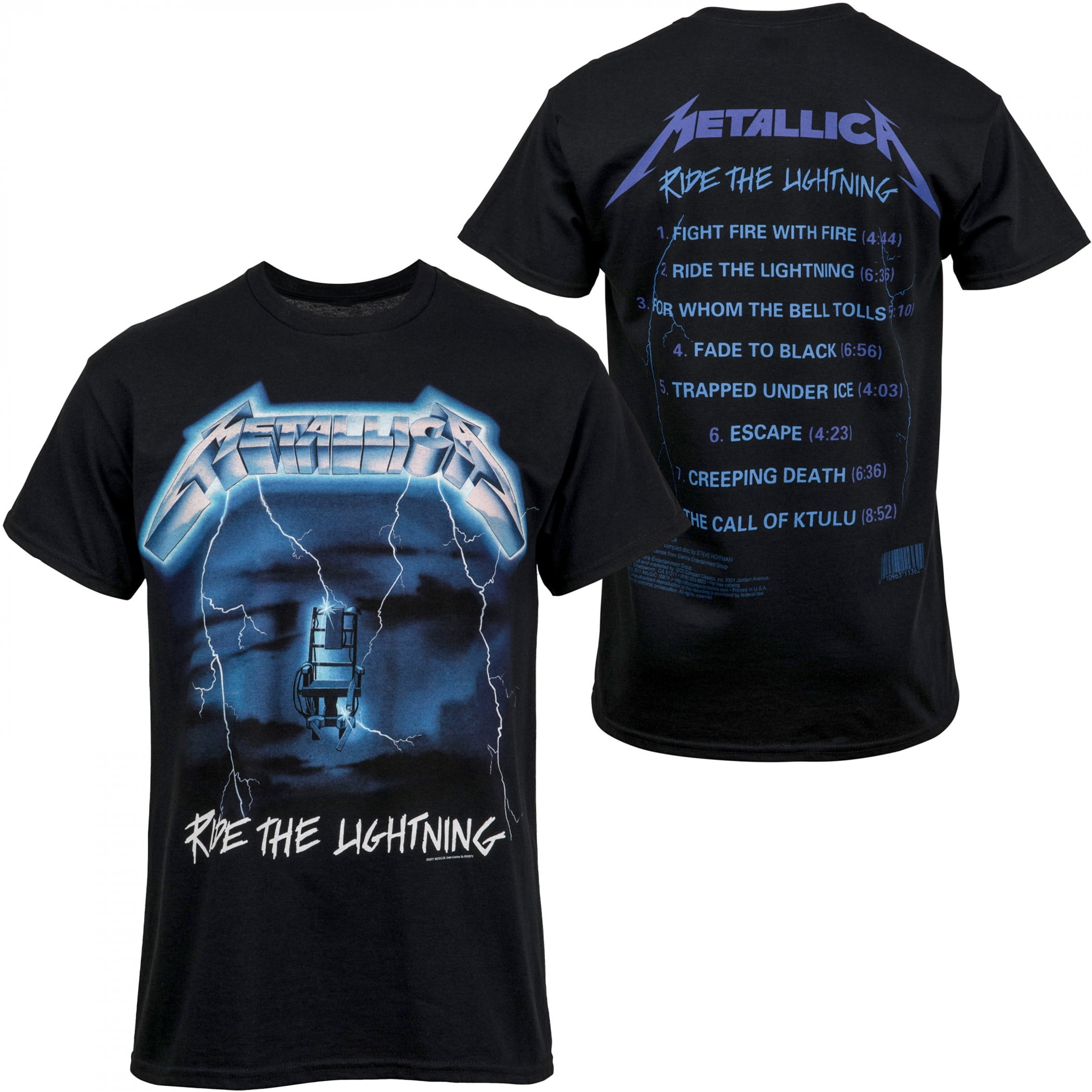 Metallica Ride The Lightning Album TShirt Black Unisex S4XL Hot