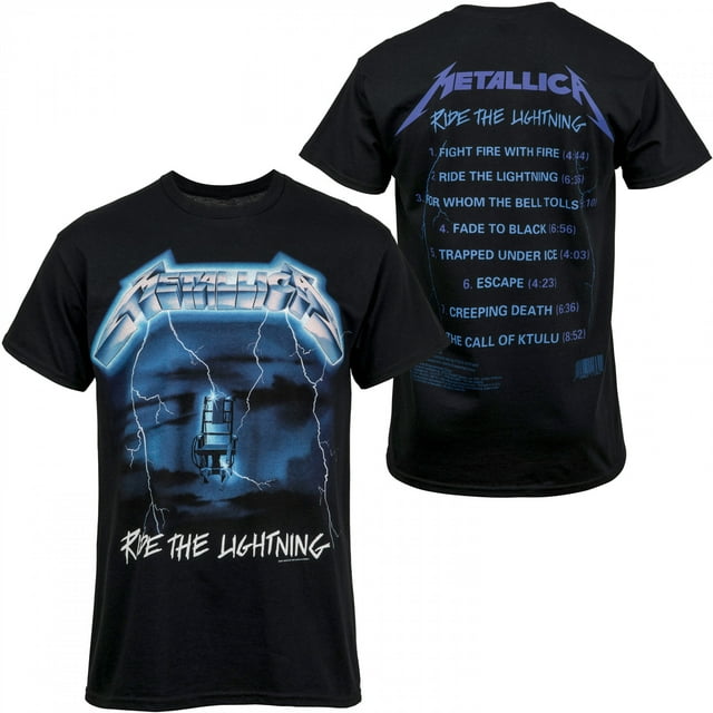 Metallica Ride The Lightning Album TShirt Black