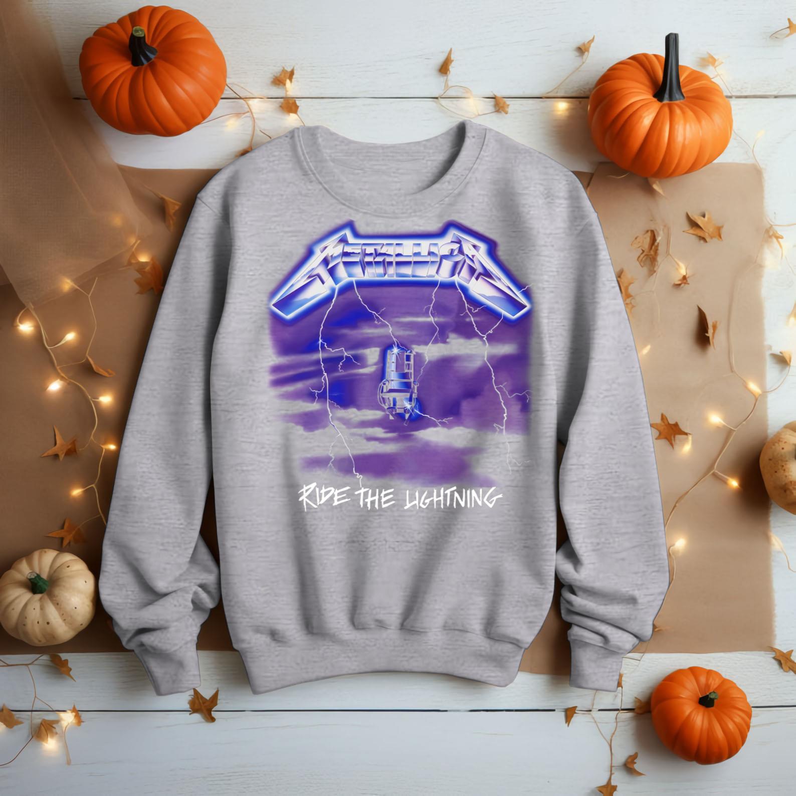 Metallica Ride The Lightning Tracks Black Womens Fitted TShirt NEW