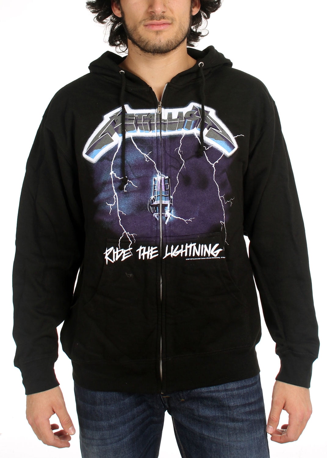 Metallica Ride The Lightning Zip Mens Hoodie Walmart