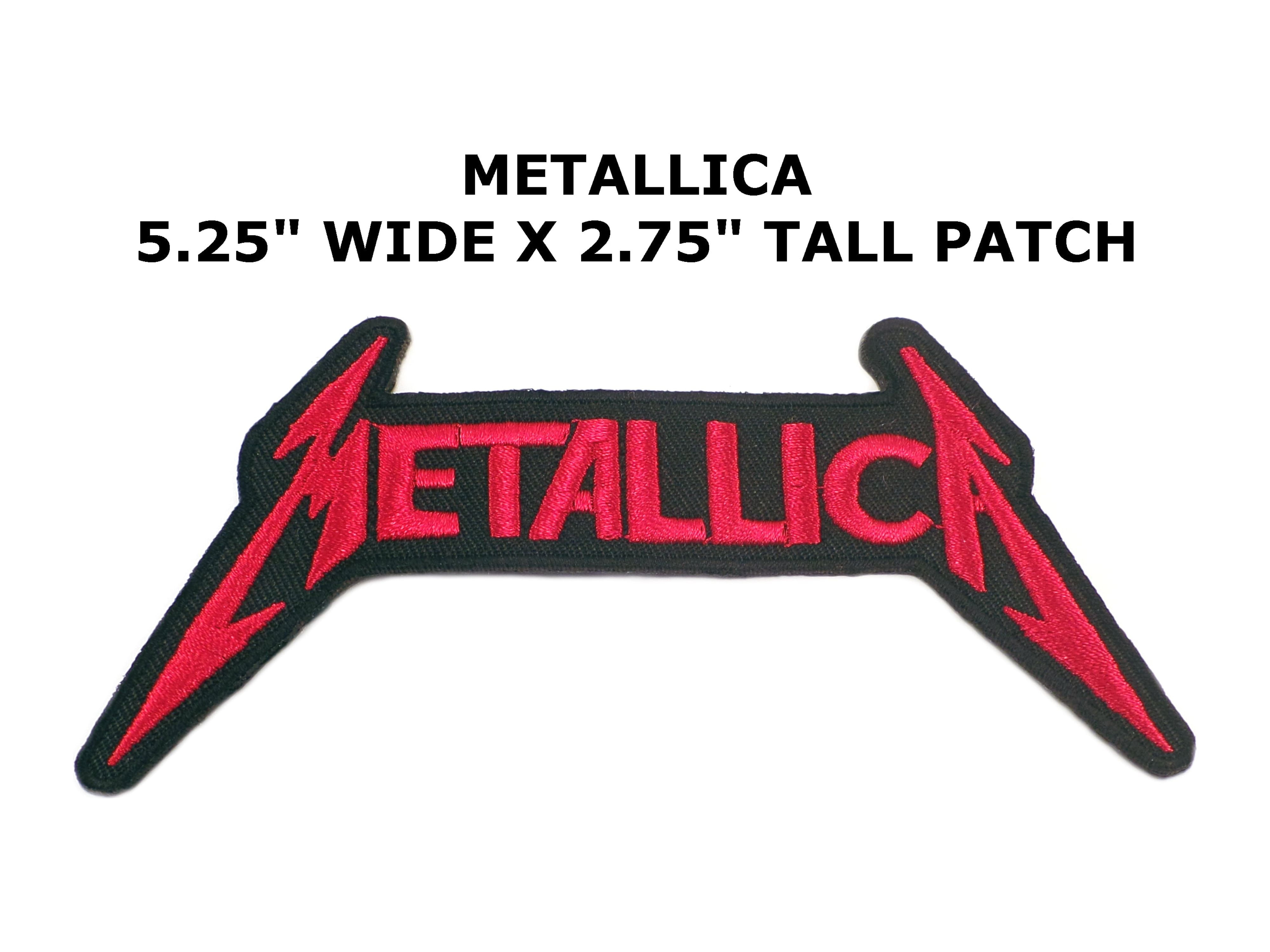 Metallica Rock Band Red & Black Logo Iron/Sew On Embroidered Patch By  Superheroes