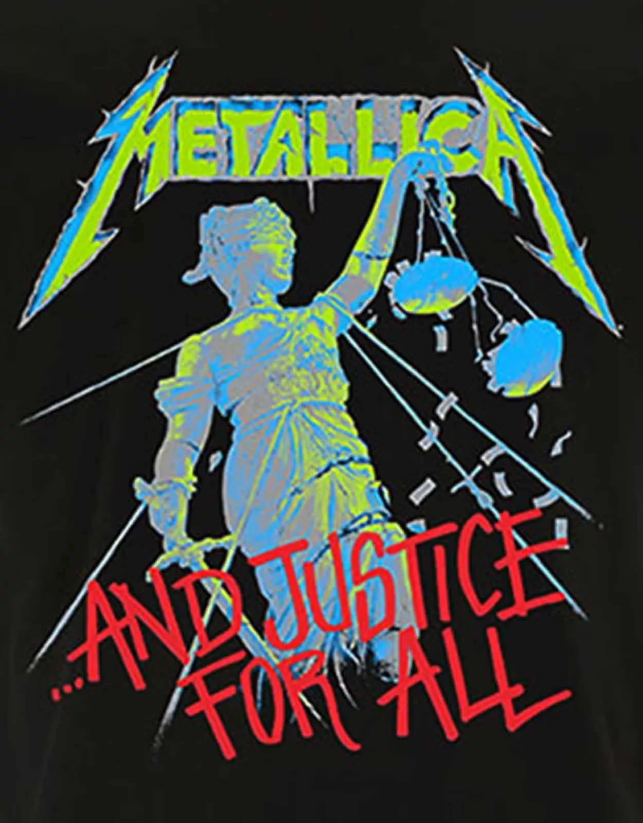 Metallica T Shirt And Justice For All Original Band Logo Official Mens