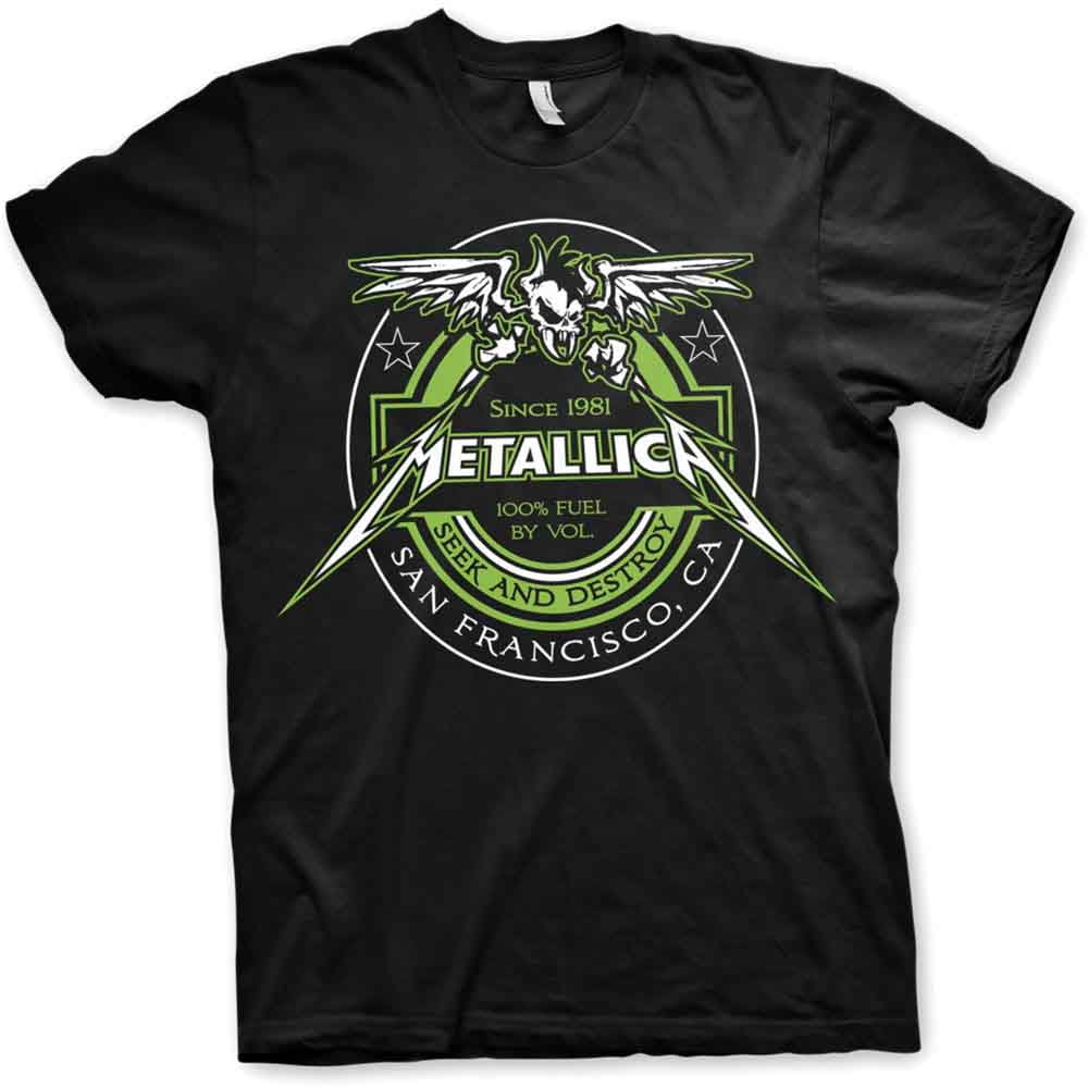 Official Metallica Death Reaper T-Shirt – Men's Black Band Logo Tee, Oversized Graphic, Size XL, 100% Cotton