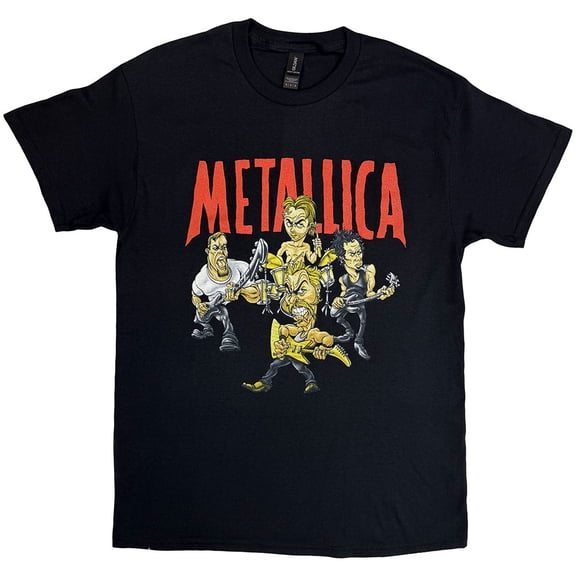 Metallica Uni T-Shirt Load Chavez Cartoon (Black) (Medium)