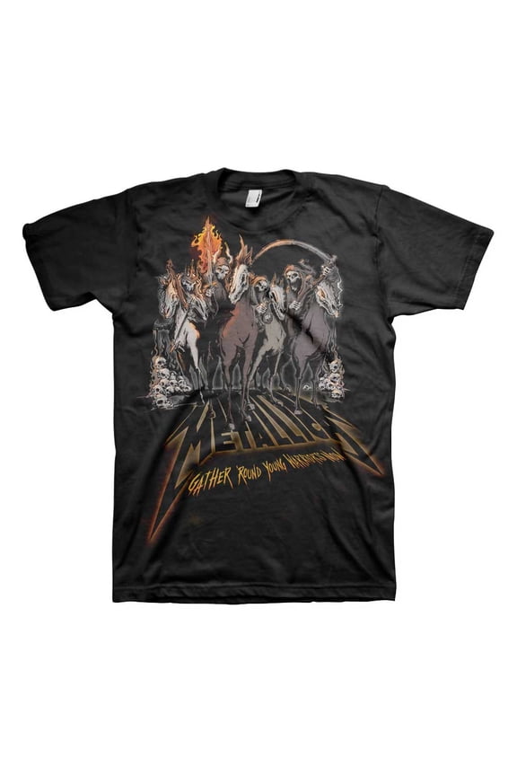 Metallica Unisex T-Shirt 40th Anniversary Horsemen (Small)