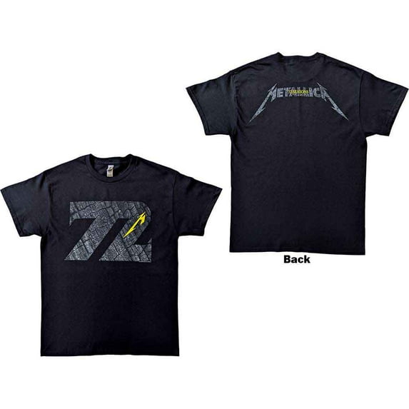 Metallica Unisex T-Shirt: 72 Seasons Charred Logo (Back Print) (XX-Large)