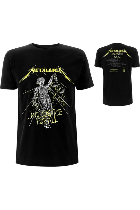 Unisex T-Shirt And Justice For All Tracks (Back Print) (Large)