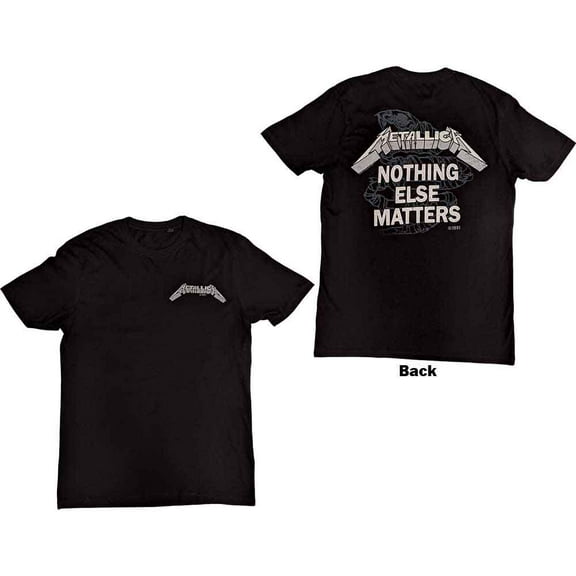 Metallica Unisex T-Shirt Nothing Else Matters (Back Print) (X-Large)