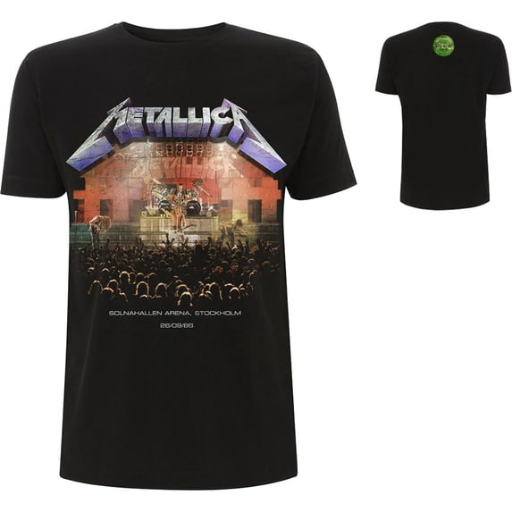 Metallica Unisex T-Shirt Stockholm '86. (Back Print) (Medium)