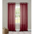 thumbnail image 1 of Metallico Faux Linen Grommet Window Curtain Set, 1 of 2
