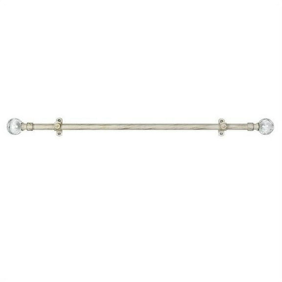 Metallo Decorative Rod And Finial Ilana, 66 x 120 in.