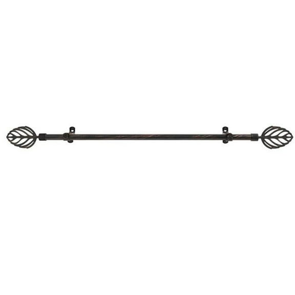 Metallo Decorative Rod And Finial Leaf, 48 x 86 in.