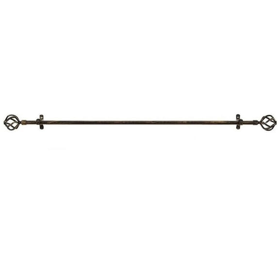 Metallo Decorative Rod & Finial Avalon Black/Gold 66-120