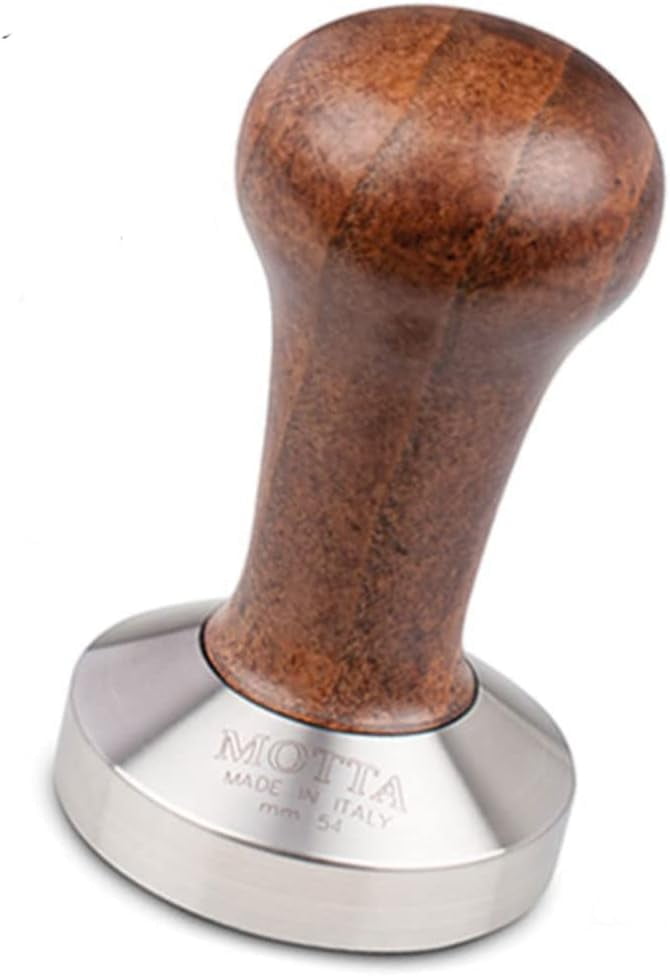 Pressino Per Caffè In Acciaio Metallurgica Motta | Diametro 53 Mm Con Manico In Legno Nero | Pestello Professionale - 5