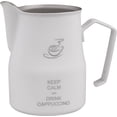 thumbnail image 1 of Metallurgica Motta Stainless Steel White Keep Calm Frothing Pitcher, 25-Oz, 1 of 2