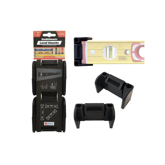 StealthMounts LM-BLK-2 Universal Tool Bench Level Holder Mounts, 2-Pk. - Quantity 1