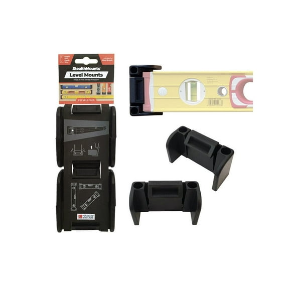 StealthMounts LM-BLK-2 Universal Tool Bench Level Holder Mounts, 2-Pk. - Quantity 1