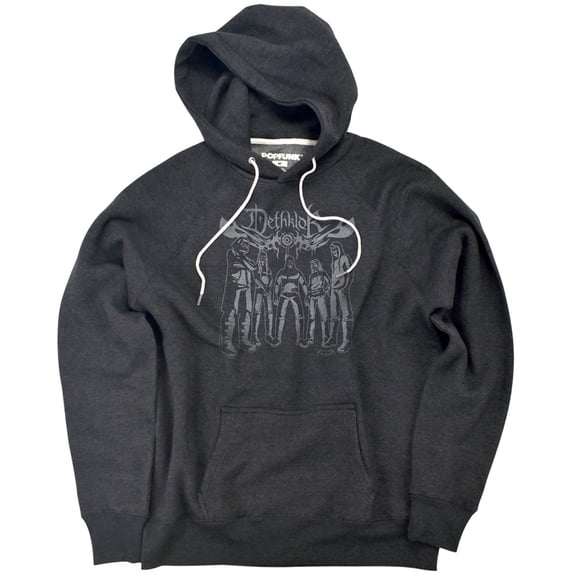 Metalocalypse Dethklok Band Unisex Adult Slim Fit Pull-Over Heather Hoodie, Charcoal, Small