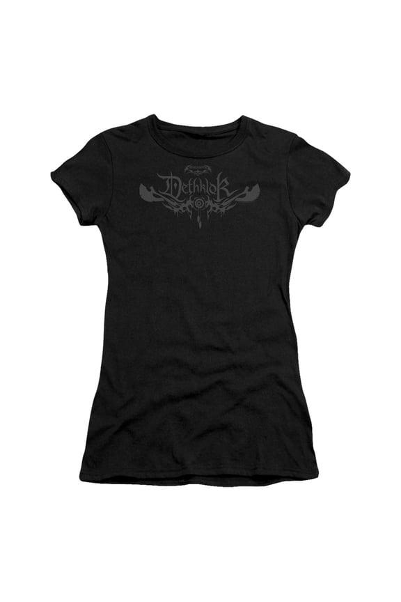 Metalocalypse Dethklok Logo S/S Junior Women's T-Shirt Sheer Black