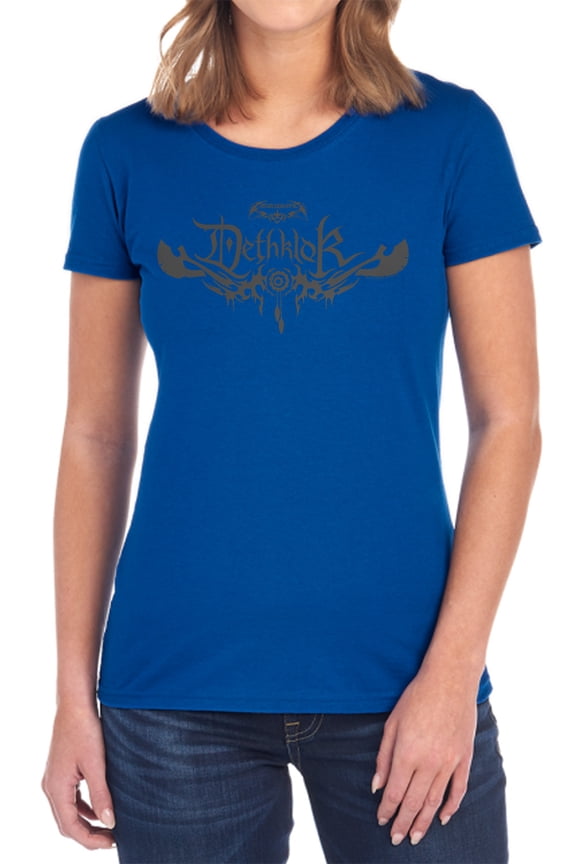 Metalocalypse Dethklok Logo Women's T Shirt, Royal, Small